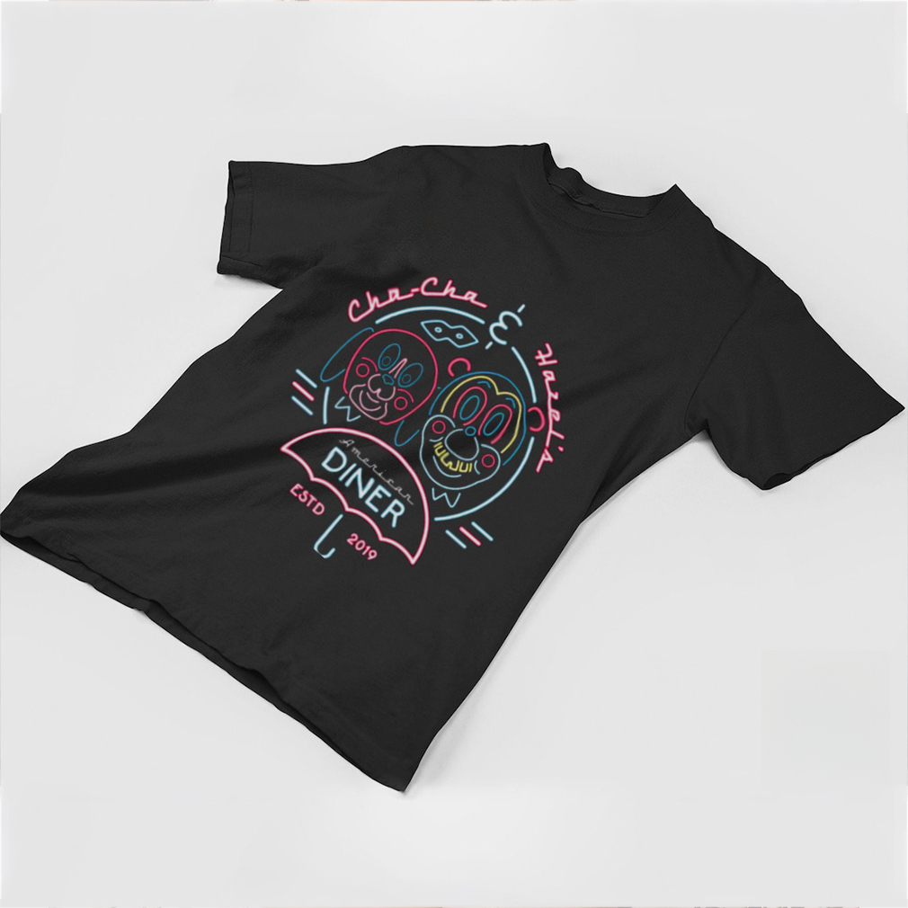 Cha Cha & Hazel Diner Neon Umbrella Sign shirt