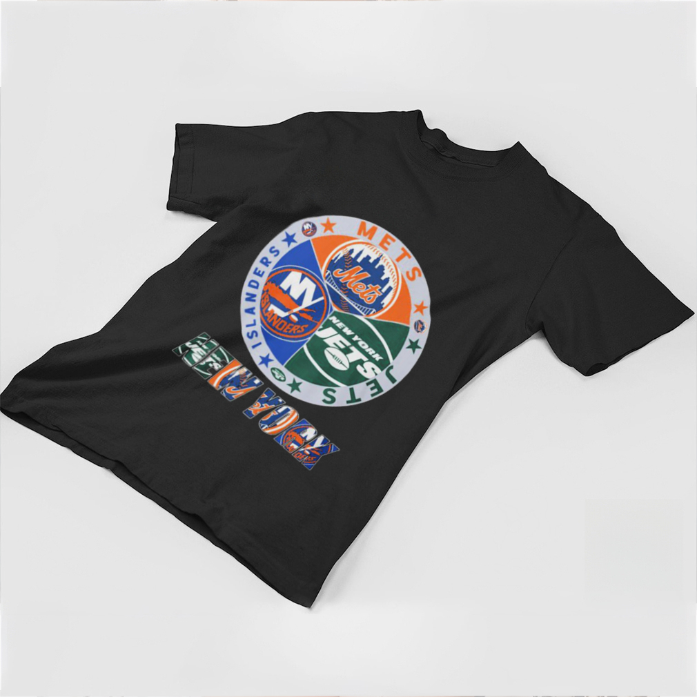 Nice new york mets jets islanders Logo shirt