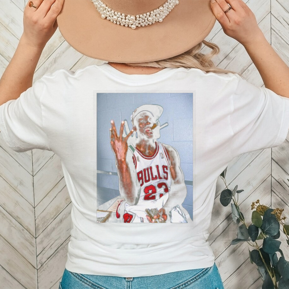 Original michael jordan smoking cigar shirt