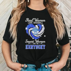 Awesome real women love Heart baseball smart women love the kentucky 2023 shirt