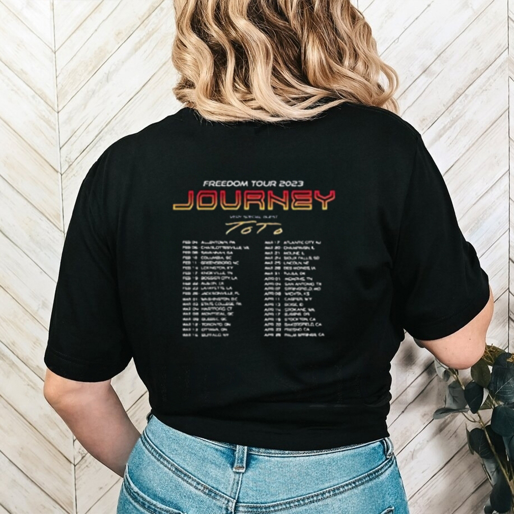 Double Sided Journey Freedom Tour 2023 Rock Band 50th Anniversary T Shirt