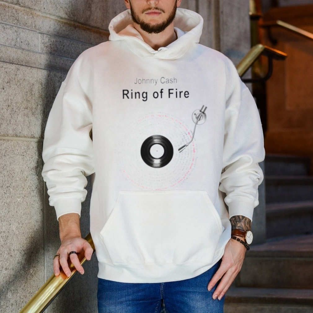 Johnny Cash Rings Of Fire Lyrics Illistrations T Shirt