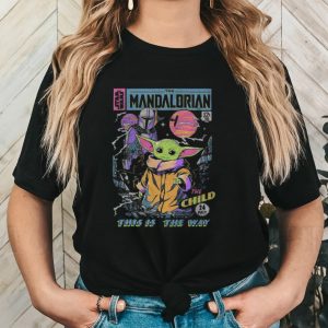 Neon Mandalorian Comic Book Cover Star Wars T Shirt
