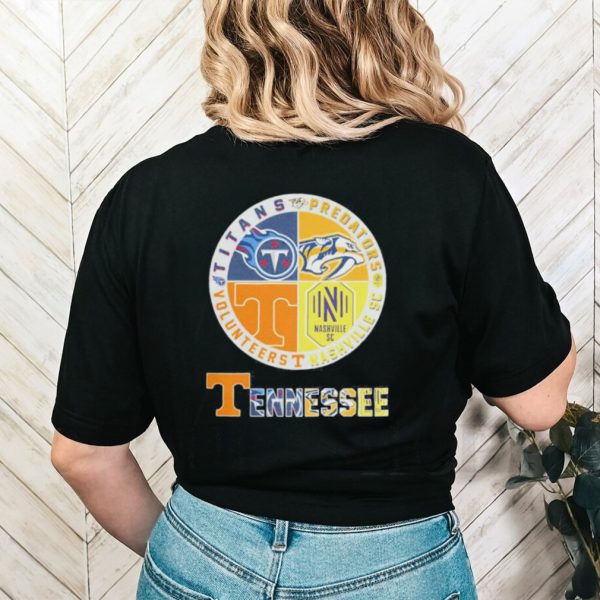 Nice tennessee Volunteers Titans Predators And Nashville SC 2023 shirt