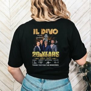 Official Il Divo 20 Year 2003 – 2023 Thank You For The Memories Signatures T shirt