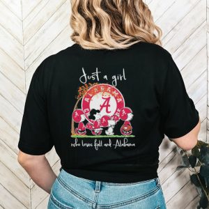 Official The Peanuts Just a girl who loves fall and Alabama Shirt