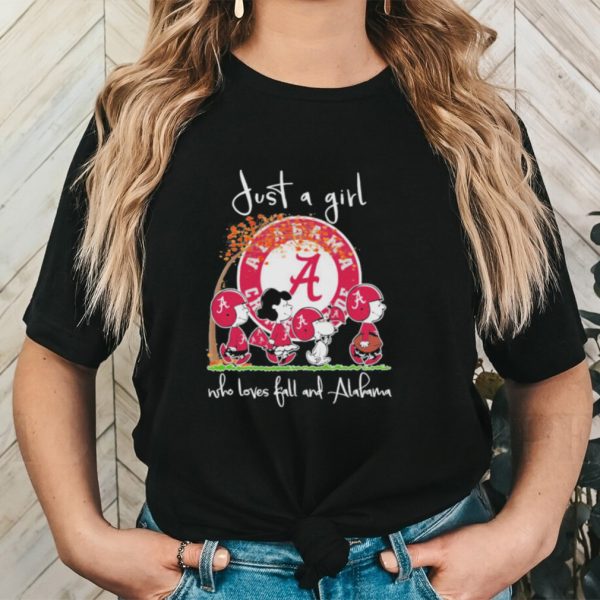 Official The Peanuts Just a girl who loves fall and Alabama Shirt