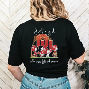 Official The Peanuts Just a girl who loves fall and Sooners Shirt