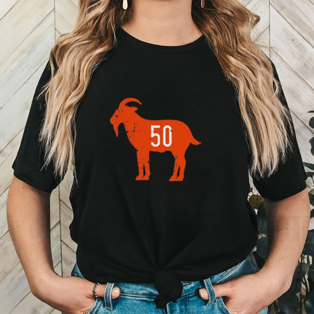 Original Mike Singletary Goat 50 Chicago Football Fan Distressed Shirt