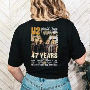 Original U2 World Tour 2023 47 Years 1976 2023 Thank You For Memories Signature Shirt