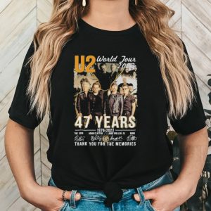 Original U2 World Tour 2023 47 Years 1976 2023 Thank You For Memories Signature Shirt