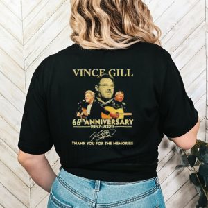 Original vince Gill 66th anniversary 1957 2023 thank you for the memories shirt