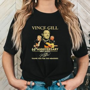 Original vince Gill 66th anniversary 1957 2023 thank you for the memories shirt