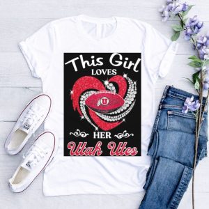 This Girl Loves Her Utah Utes Heart Diamond 2023 Shirt