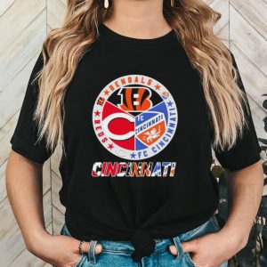 Original cincinnati City Sports Cincinnati Reds, Bengals and FC Official Logo shirt