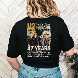 Original U2 World Tour 2023 47 Years 1976 2023 Thank You For Memories Signature Shirt