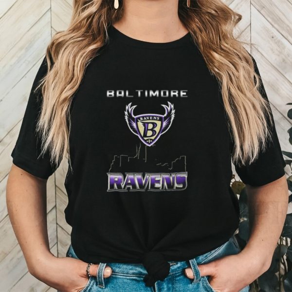 1996 Baltimore Ravens skyline city vintage shirt