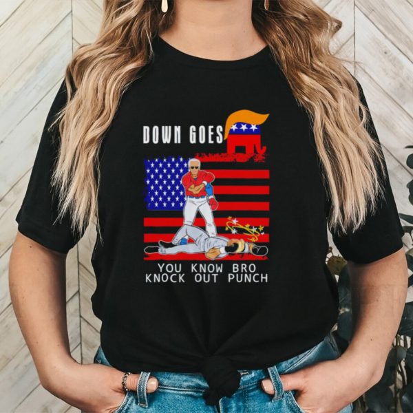 Biden and Trump down goes you know bro knockout punch shirt