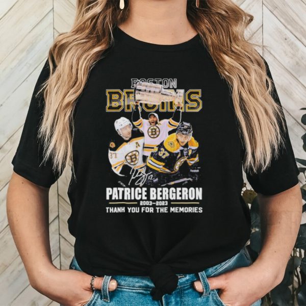 Boston Bruins Patrice Bergeron 2023 Memories T Shirt