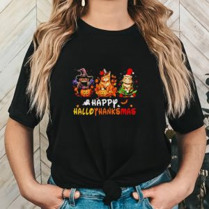 Cat Happy Hallothanksmas shirt