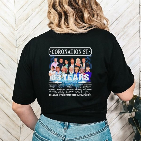 Coronation st 63 years 1960 2023 thank you for the memories shirt