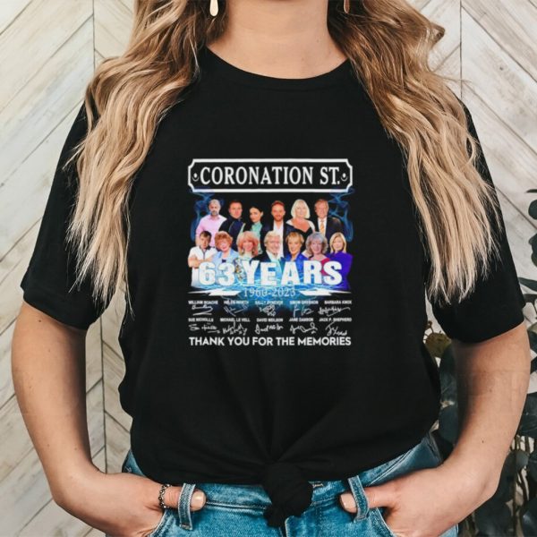 Coronation st 63 years 1960 2023 thank you for the memories shirt