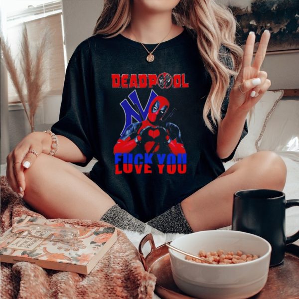 Deadpool New York Yankees fuck you love you shirt