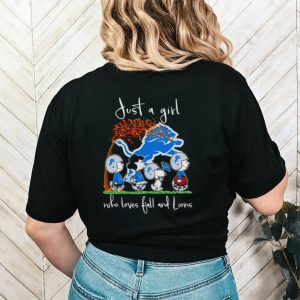 Detroit Lions just a girl who loves fall and lions shirt