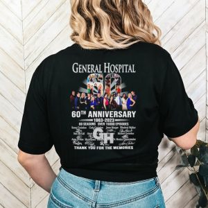 General Hospital 60th anniversary 1963 2023 thank you for the memories shirt