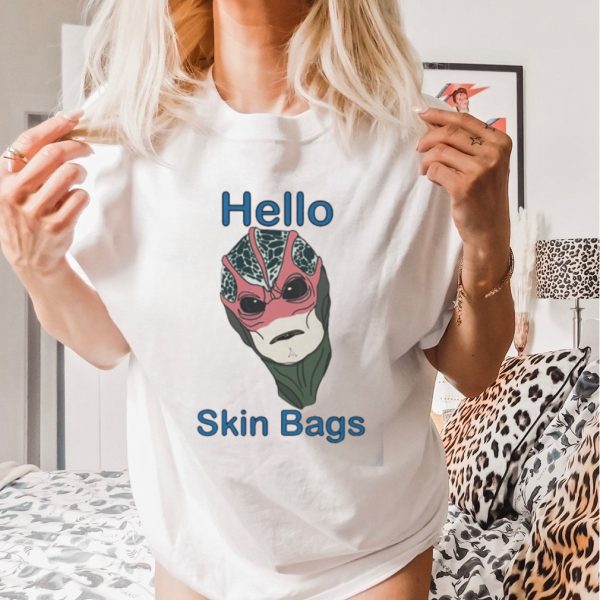 Hello Skin Bag Resident Alien Parody shirt