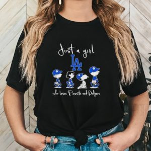 Just a girl who loves Peanuts and Dodgers shirt