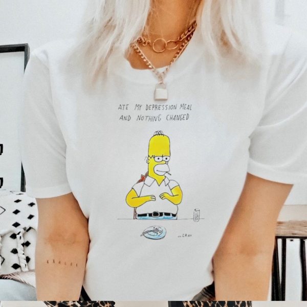 Men’s Homer Simpson ate my depression meal and nothing changed shirt