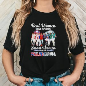 Men’s Real women love sports smart women love the Philadelphia shirt