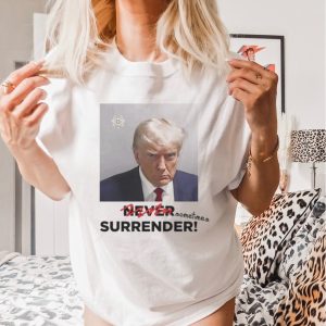 Men’s Trump mugshot sometimes surrender shirt