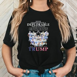Never underestimate a deplorable who is a fan of Cowboys and loves Trump shirt