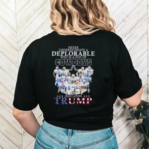 Never underestimate a deplorable who is a fan of Cowboys and loves Trump shirt