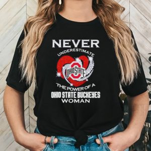 Never underestimate the power of a Ohio State Buckeyes woman shirt