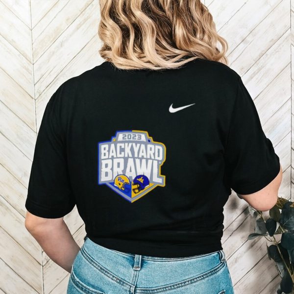 Nike 2023 Backyard Brawl West Virginia Mountaineers vs Pitt Panthers logo shirt
