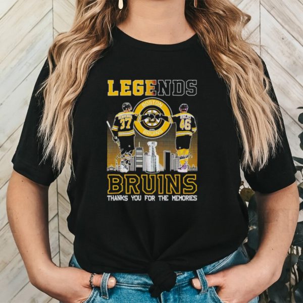 Patrice Bergeron and David Krejci Legends Bruins thanks you for the memories shirt