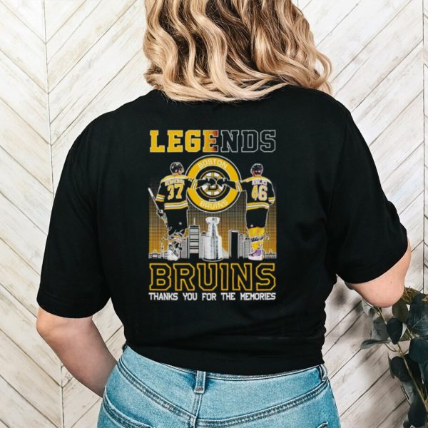 Patrice Bergeron and David Krejci Legends Bruins thanks you for the memories shirt