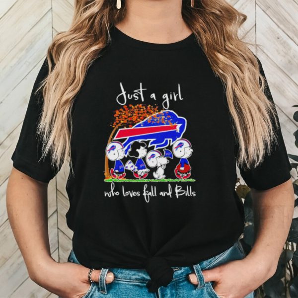 Peanuts Cartoon Just A Girl Who Loves Fall And Bills Shirt