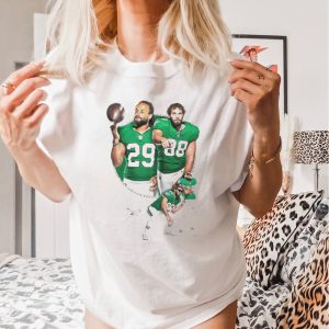 Philadelphia Eagles 29 and 88 Kelly Green meets the lockscreen shirt