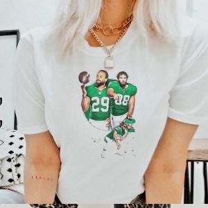 Philadelphia Eagles 29 and 88 Kelly Green meets the lockscreen shirt