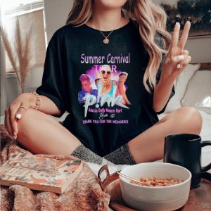 Pink Summer Carnival Tour Alecia Beth Moore Hart thank you for the memories shirt