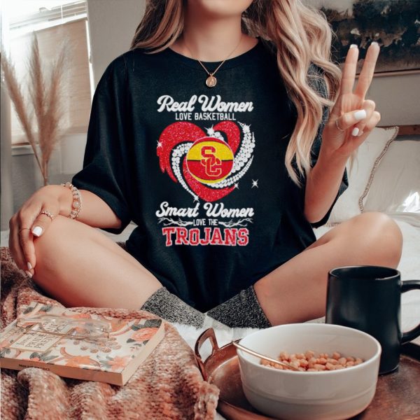 Real Women Love Basketball Smart Women Love The Trojans 2023 Shirt