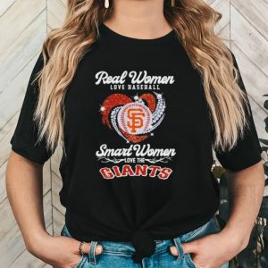 Rhinestone real women love baseball smart women love the Giants shirt