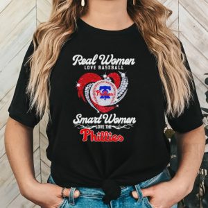 Rhinestone real women love baseball smart women love the Phillies shirt