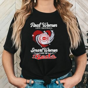 Rhinestone real women love baseball smart women love the Reds shirt