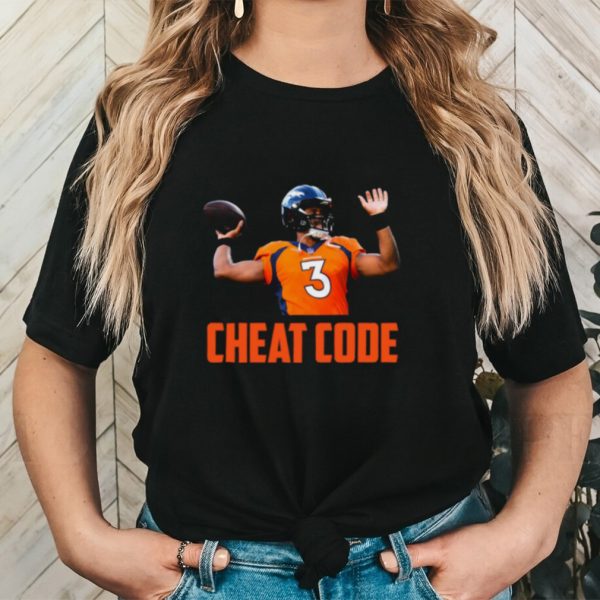 Russell wilson cheat code denver football fan shirt