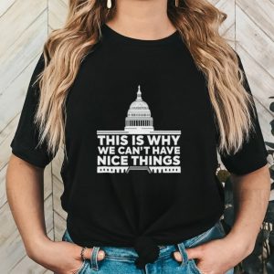 Shannon wearing this is why we can’t have nice things shirt